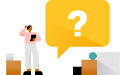 cartoon image of a woman and a question mark